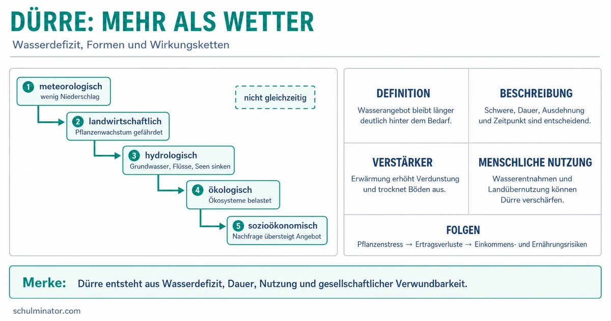 Dürre: Arten, Ursachen, Folgen und Anpassung