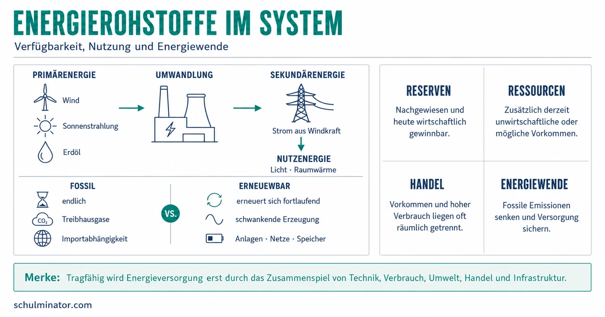 Energierohstoffe: Nutzung, Handel und Energiewende