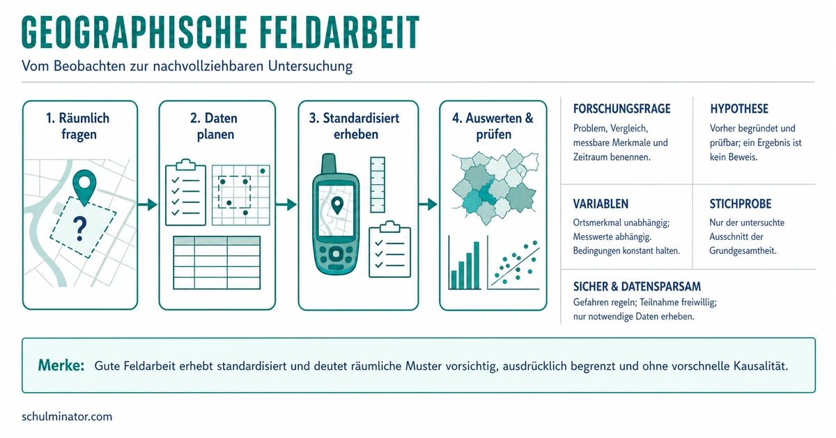 Feldarbeit Geographie: Planen, erfassen, auswerten