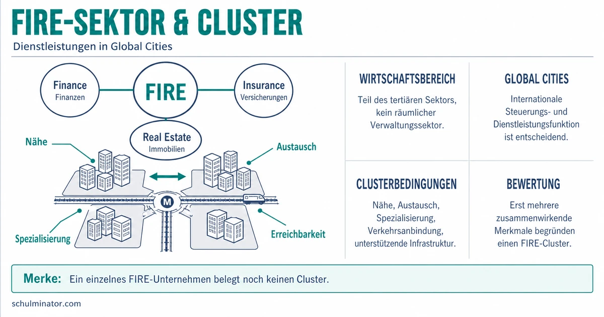 FIRE-Sektor: Bedeutung, Standorte und Cluster