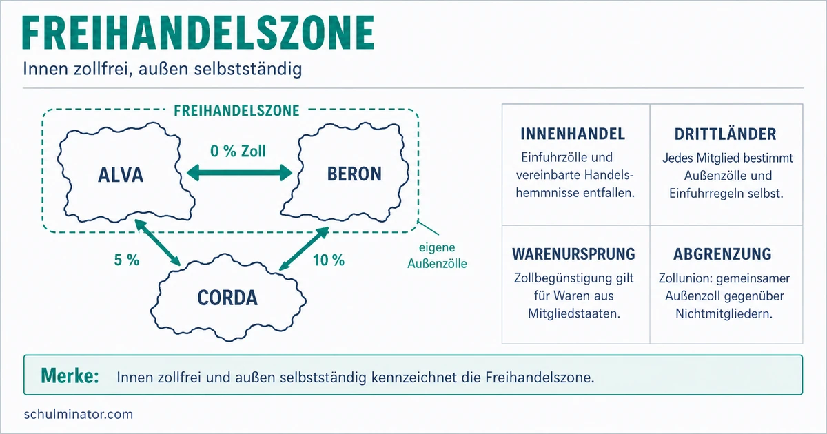 Freihandelszone: Merkmale und Unterschiede