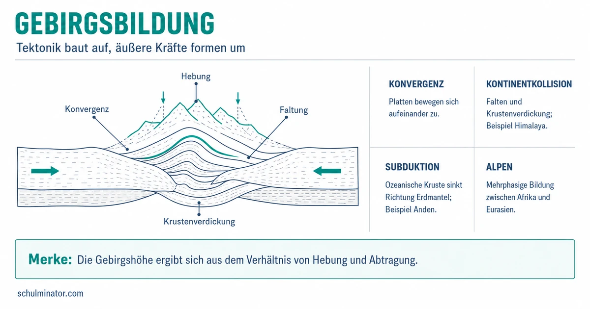 Gebirgsbildung: Entstehung und Formung