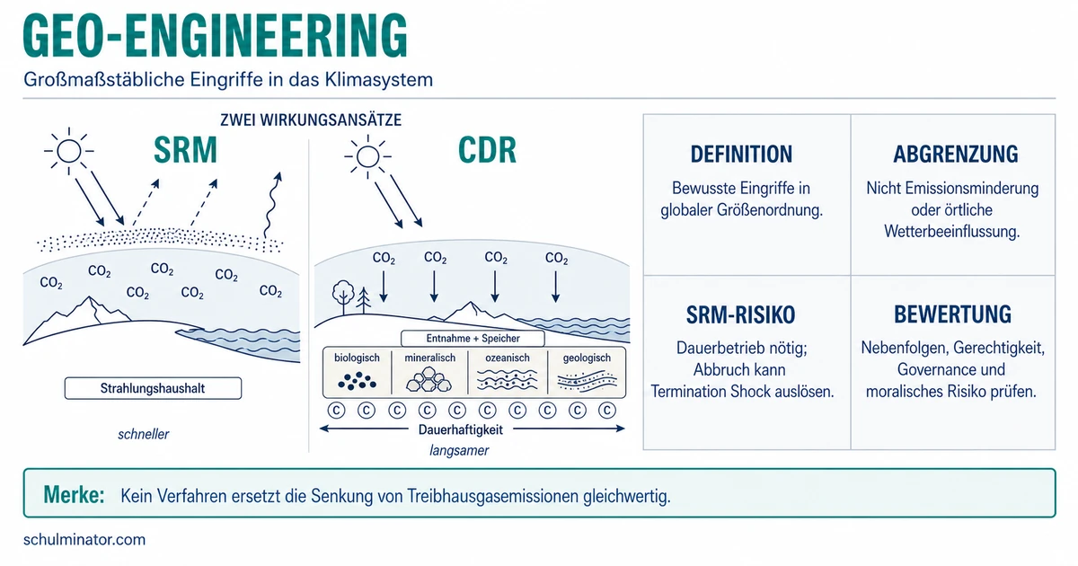 Geoengineering: Verfahren, Risiken und Bewertung