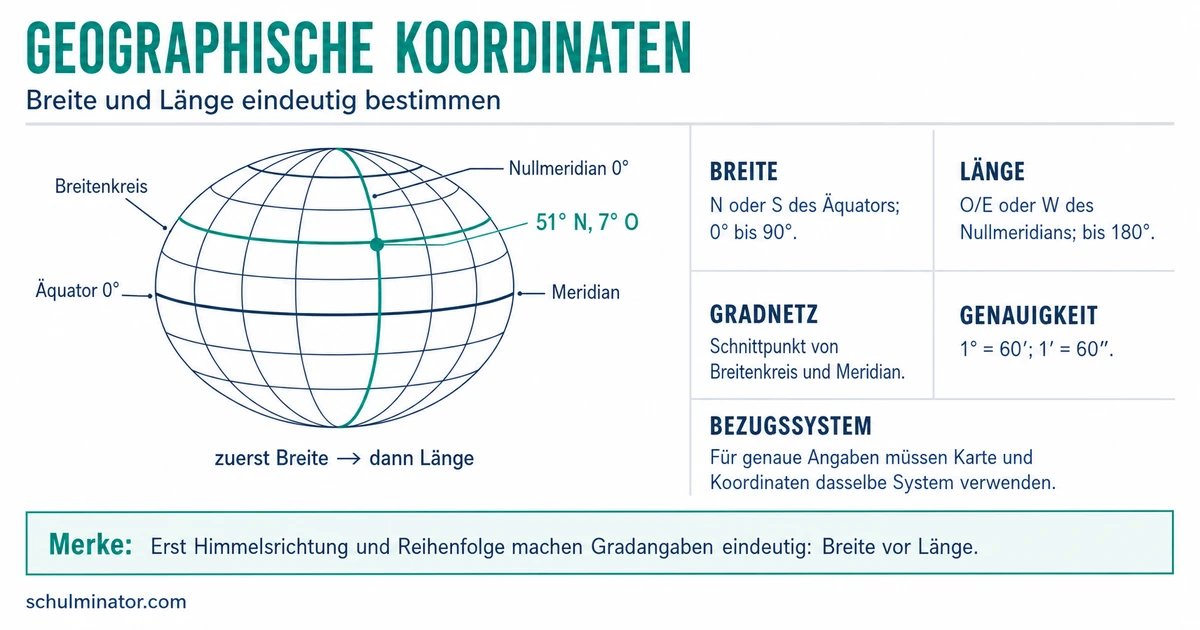 Geographische Koordinaten einfach erklärt