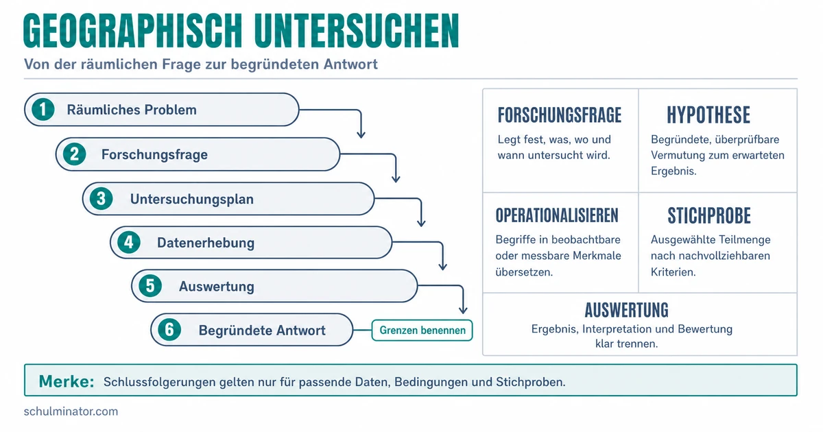 Geographische Untersuchung planen und auswerten