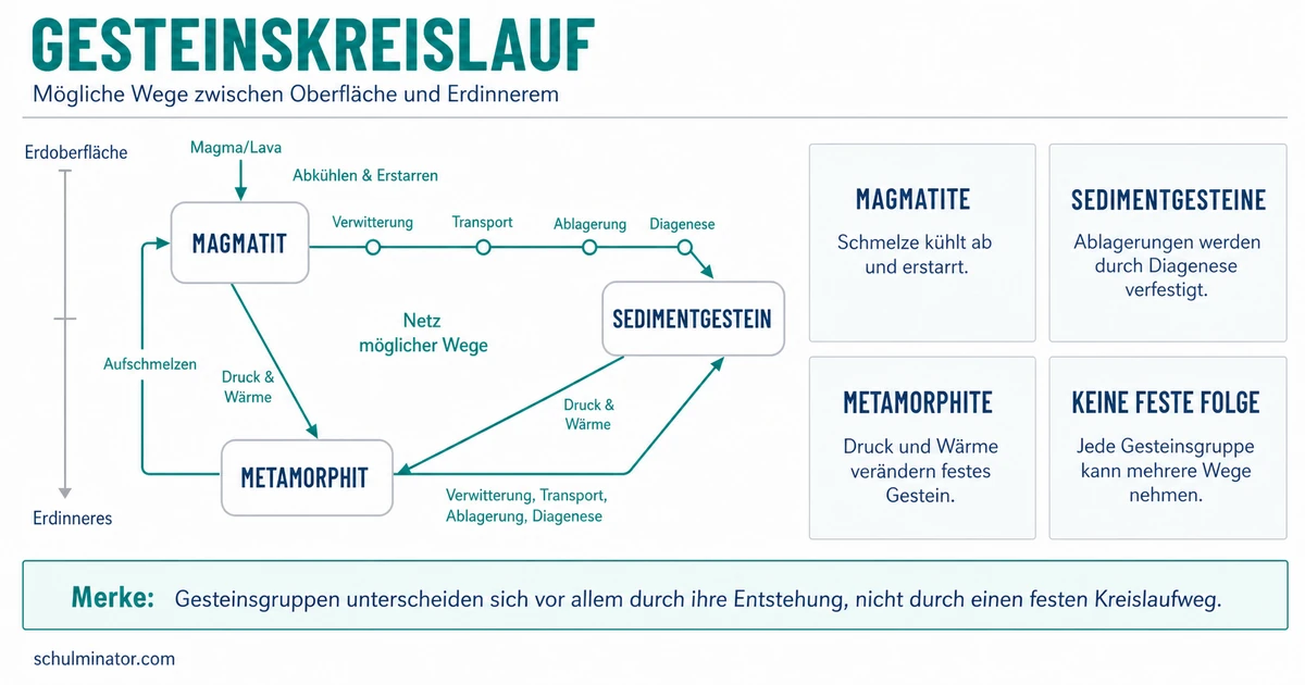 Gesteinskreislauf einfach erklärt