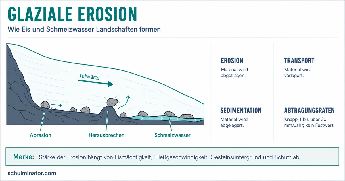 Glaziale Erosion: Prozesse und Formen verstehen