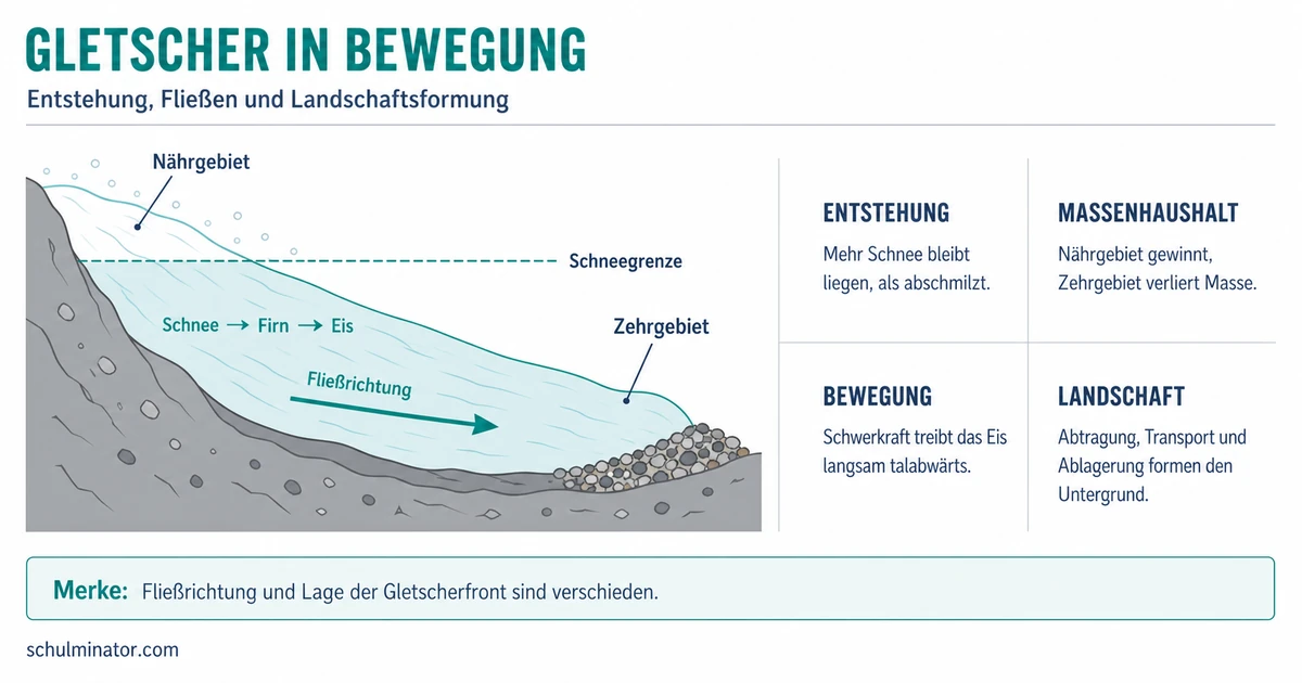 Gletscher: Entstehung, Bewegung und Landschaft