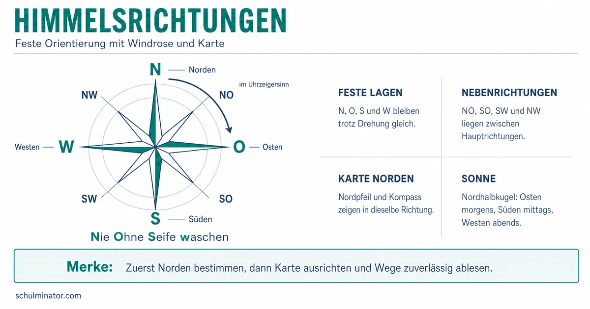 Himmelsrichtungen einfach erklärt