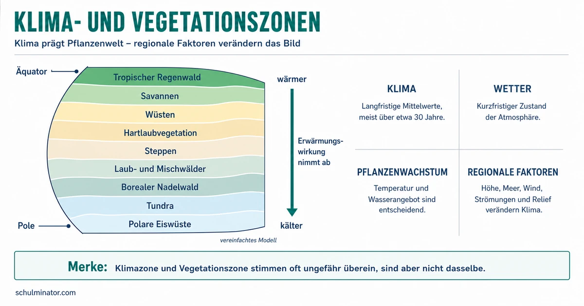 Klima- und Vegetationszonen einfach erklärt