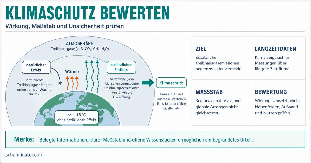 Klimaschutz: Maßnahmen verstehen und bewerten