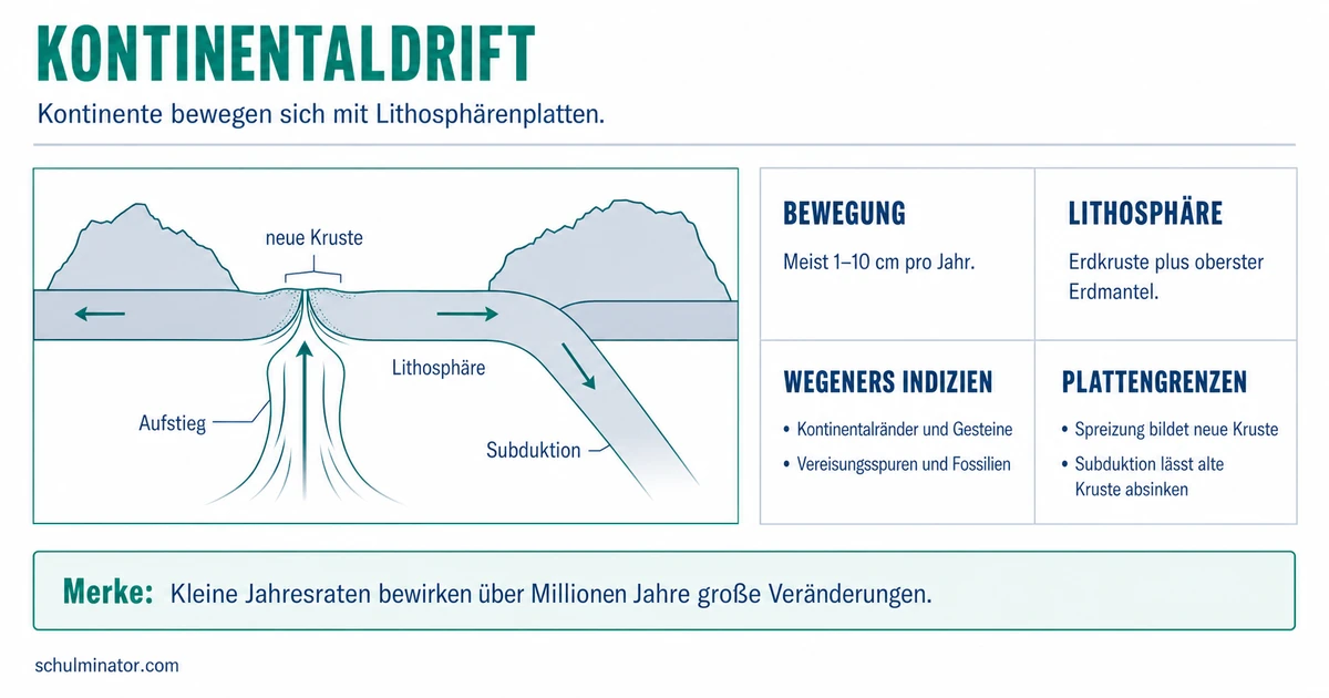 Kontinentaldrift: Belege, Ursachen und Folgen