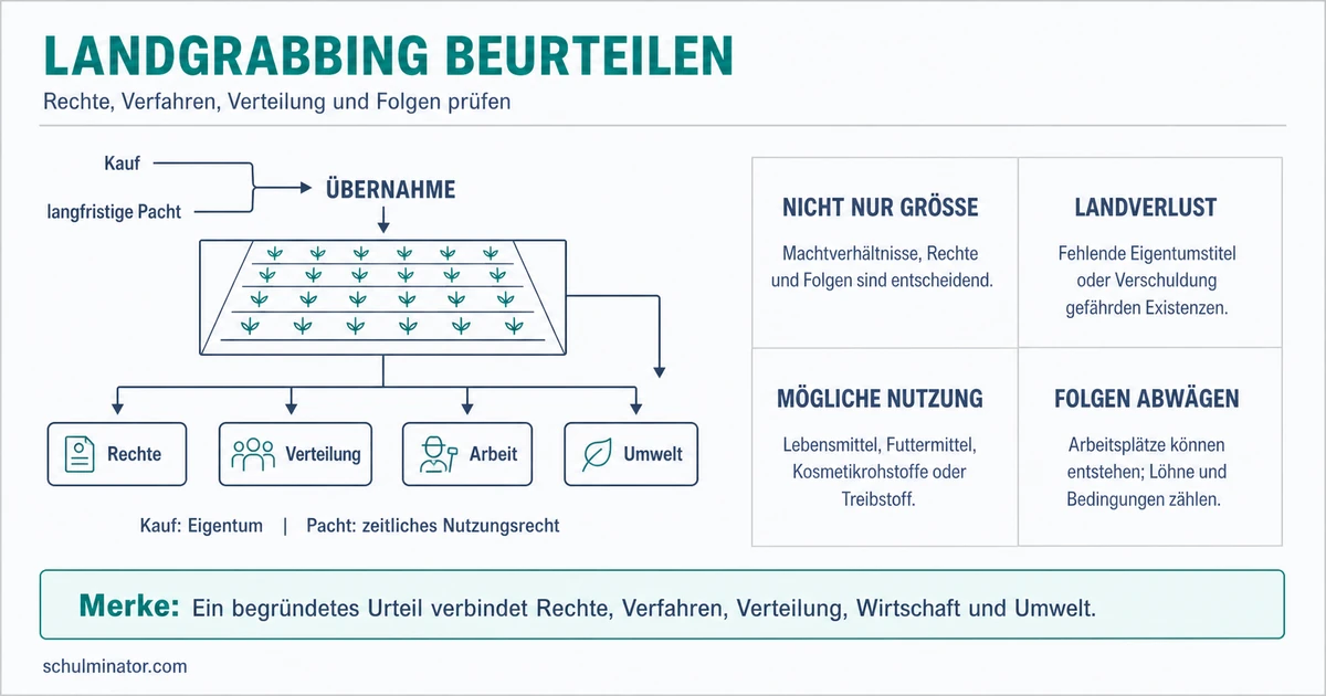 Landgrabbing: Ursachen, Folgen und Bewertung