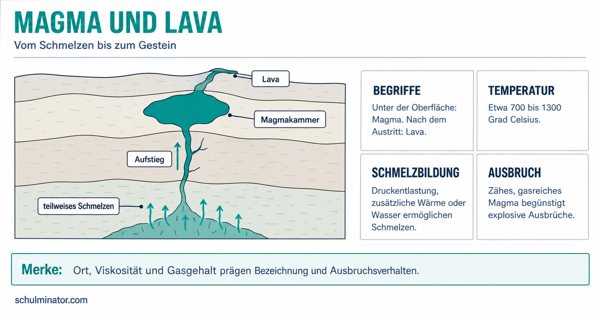 Magma: Entstehung, Aufstieg und Ausbrüche