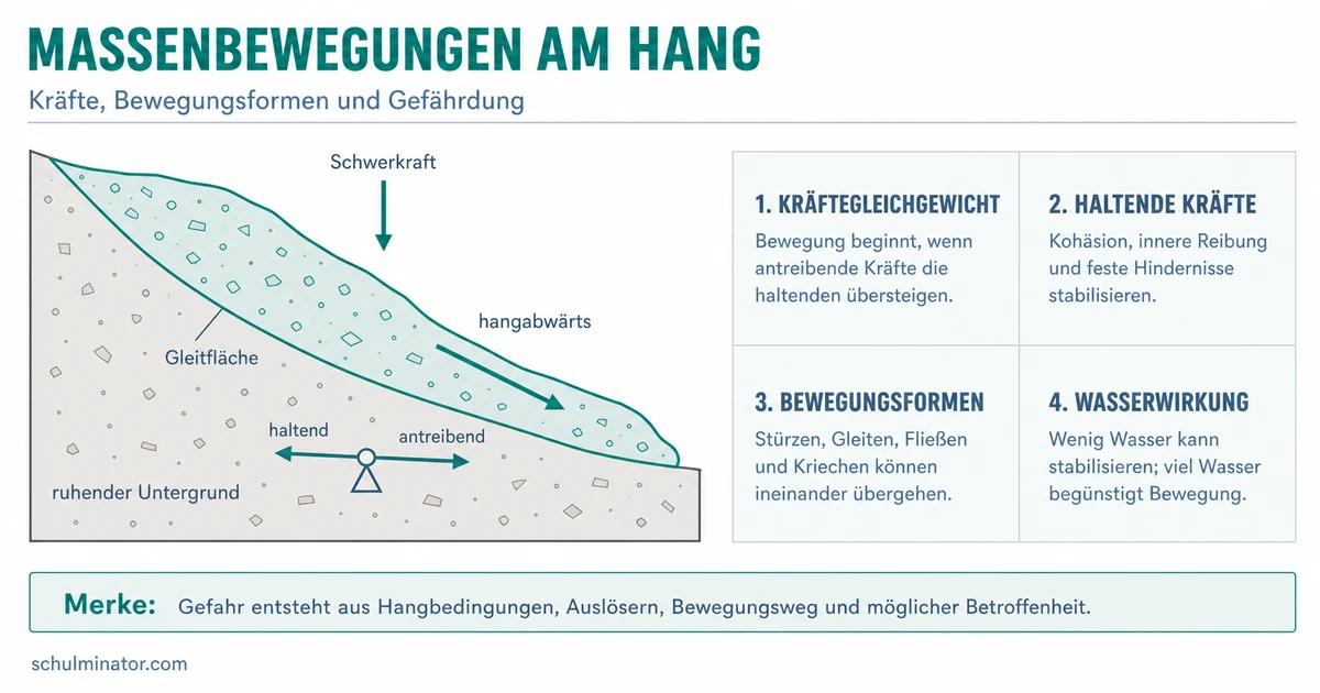 Massenbewegungen: Ursachen, Formen und Schutz