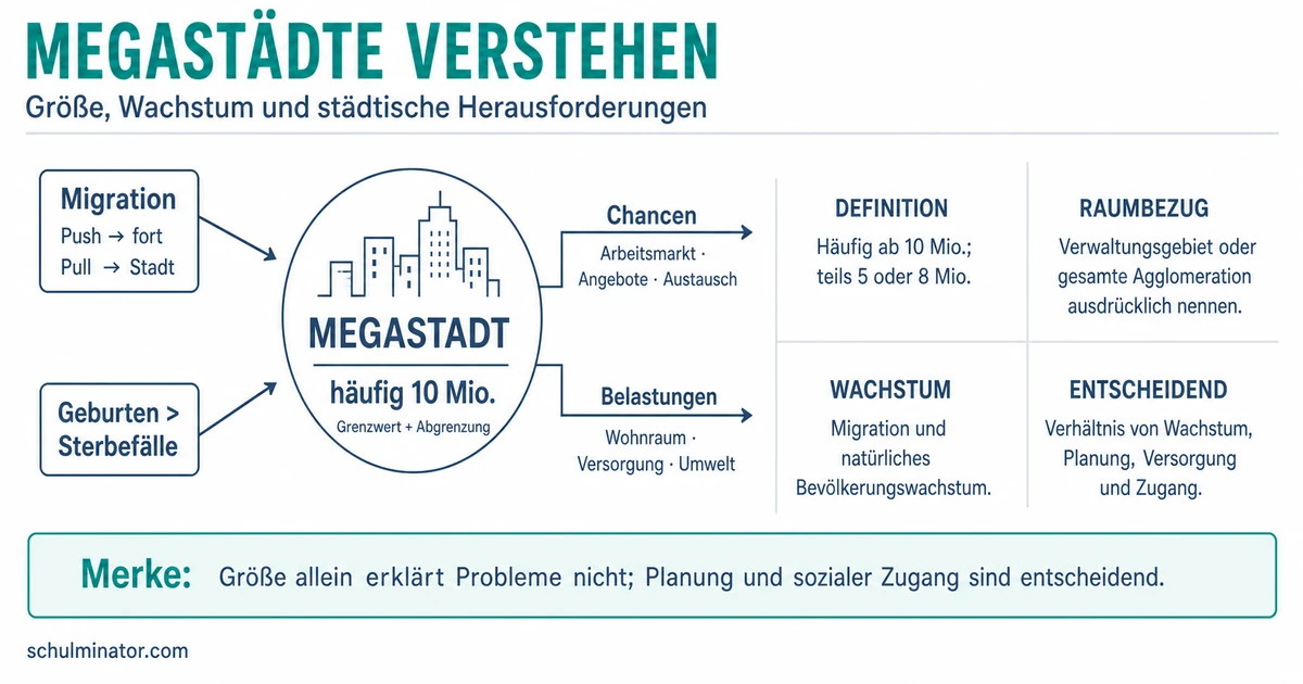 Megastadt: Merkmale, Wachstum und Herausforderungen
