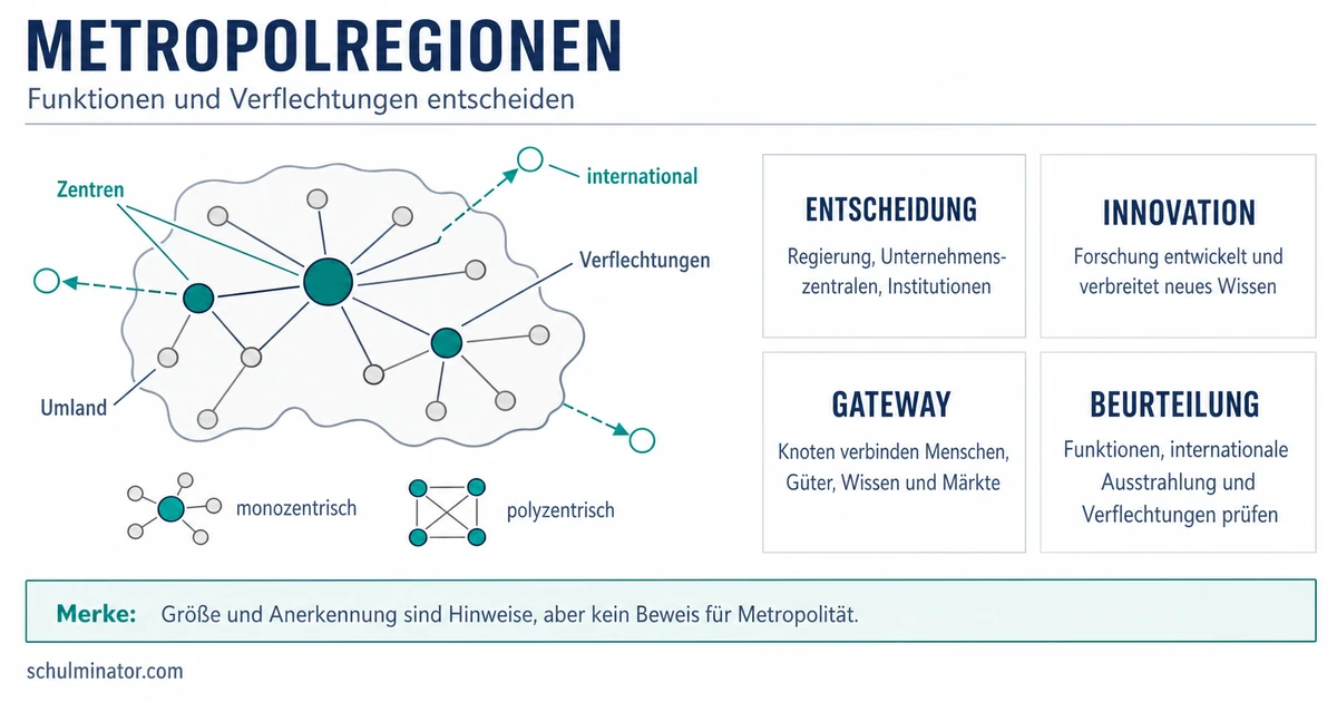 Metropolregion: Merkmale und Funktionen
