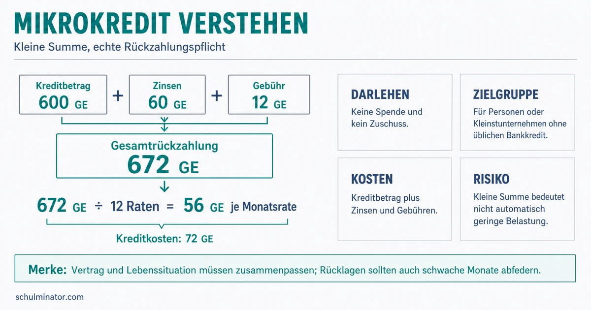 Mikrokredit: Chancen, Risiken und Kosten prüfen