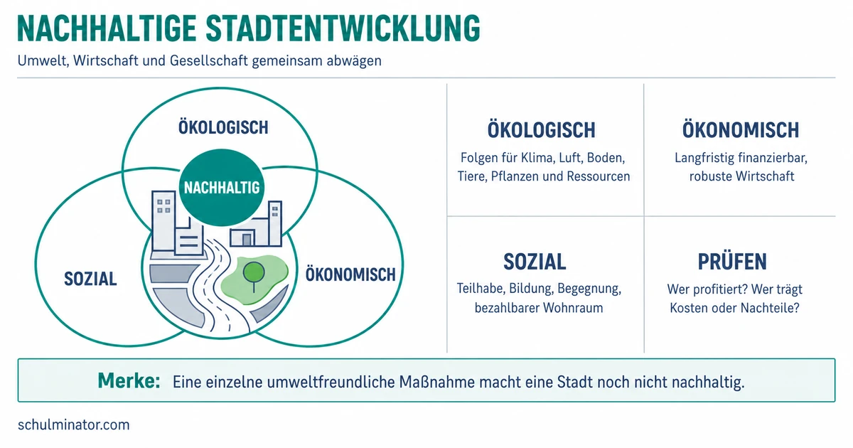 Nachhaltige Stadtentwicklung einfach beurteilen