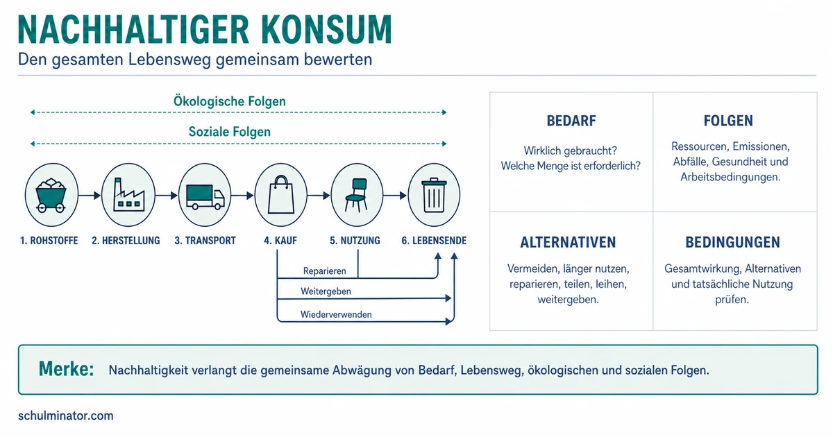 Nachhaltiger Konsum: Produkte bewusst bewerten