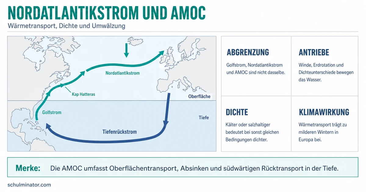 Nordatlantikstrom: Verlauf, Antrieb und Klimawirkung