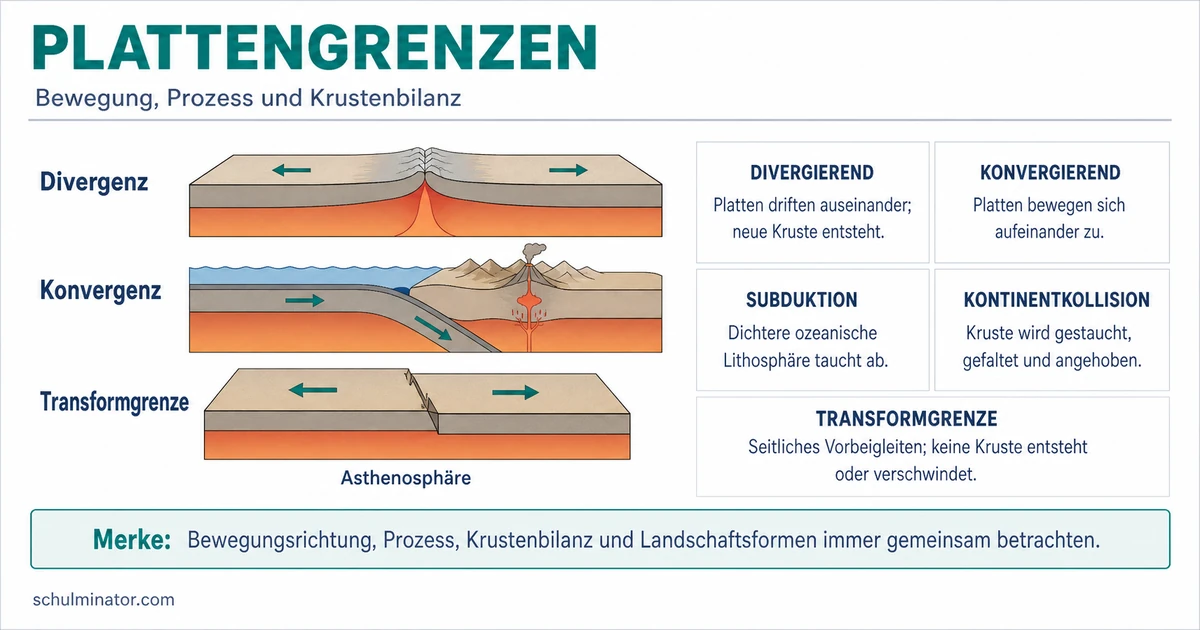 Plattengrenzen: Typen, Prozesse und Folgen