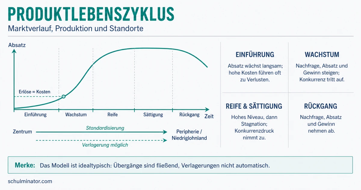 Produktlebenszyklus: Phasen und Raumwirkung
