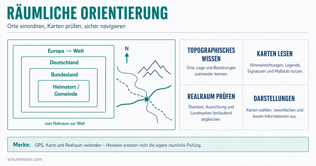 Räumliche Orientierung: Karten und Räume verstehen