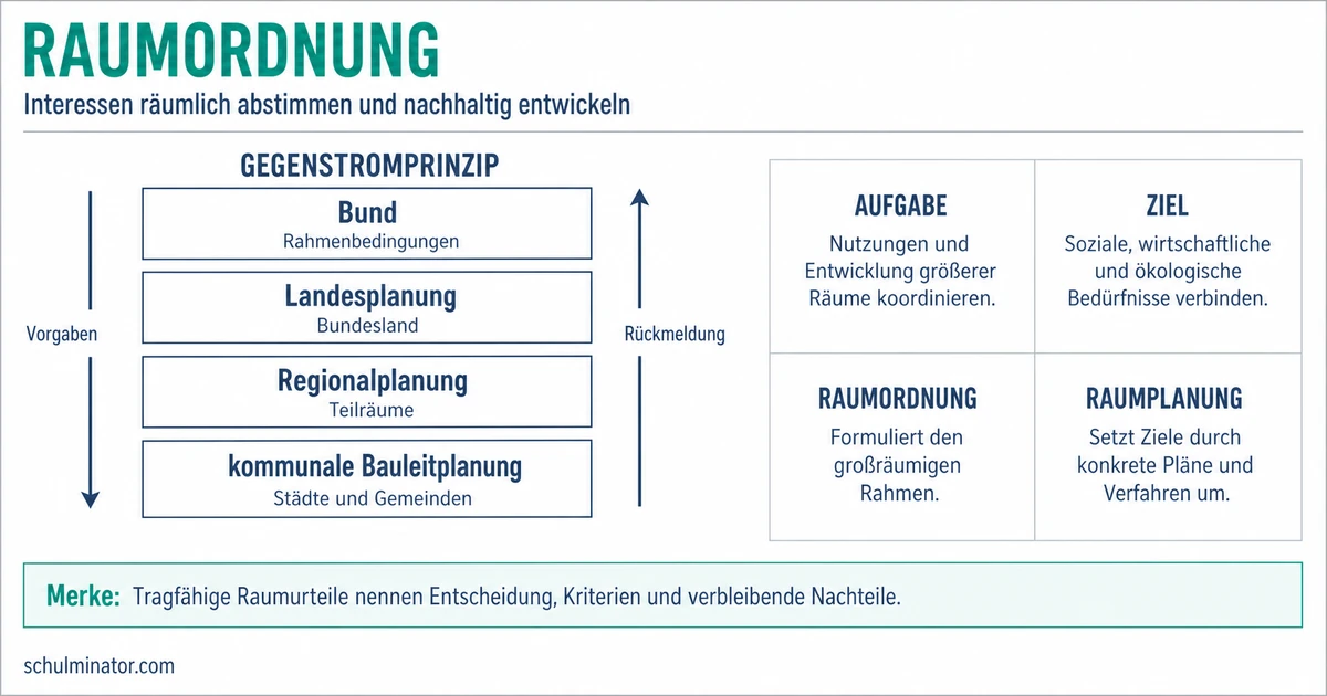 Raumordnung einfach erklärt: Ziele und Konflikte
