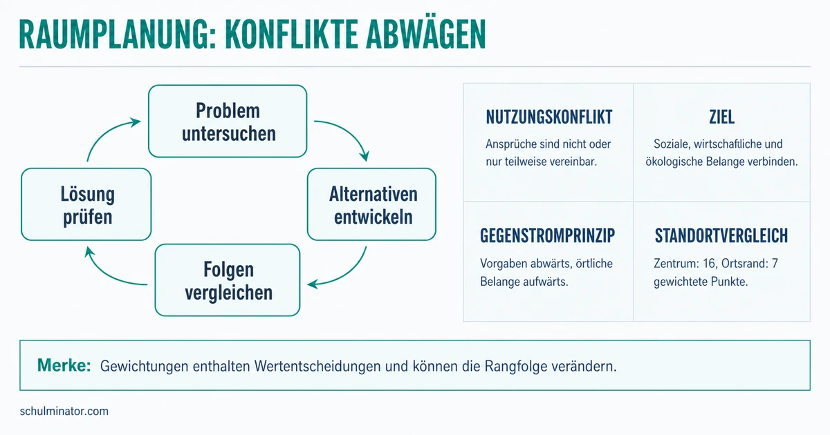 Raumplanung: Nutzungskonflikte verstehen und lösen
