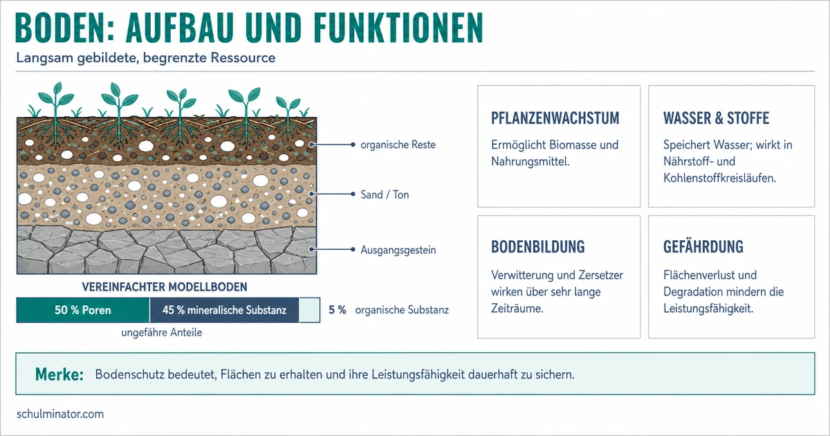 Ressource Boden: Bildung, Funktionen und Gefährdung