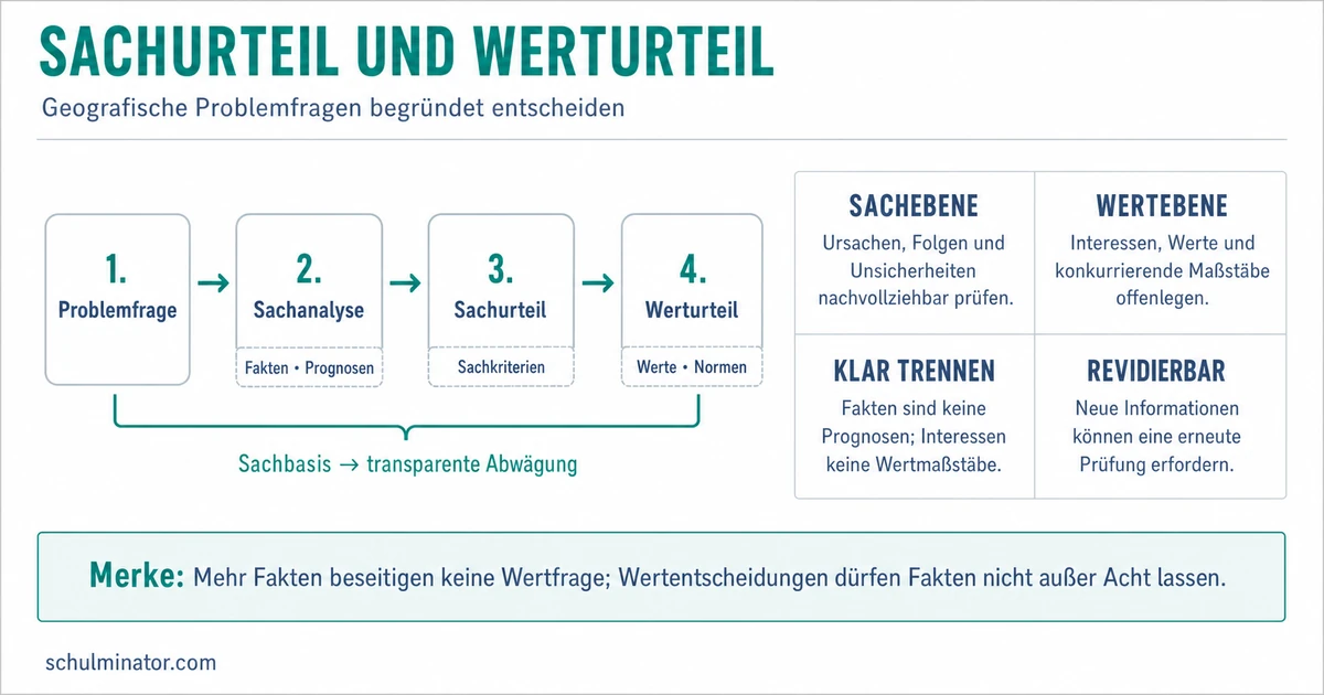 Sachurteil und Werturteil in Geographie