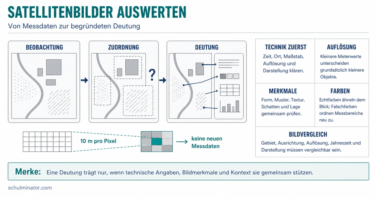 Satellitenbilder sicher auswerten