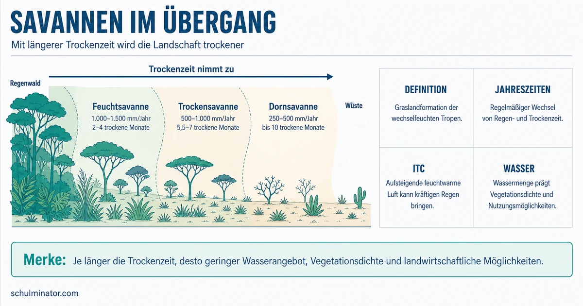 Savanne: Klima, Typen und Gefährdung verstehen