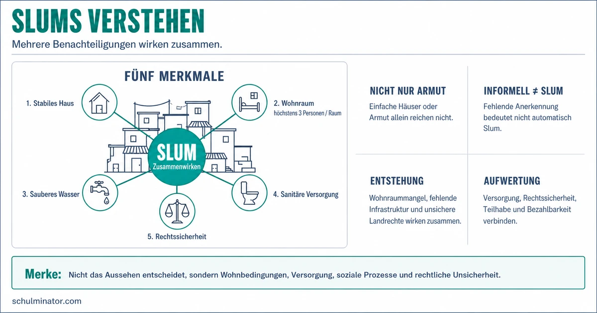 Slum: Merkmale, Ursachen und Entwicklung verstehen