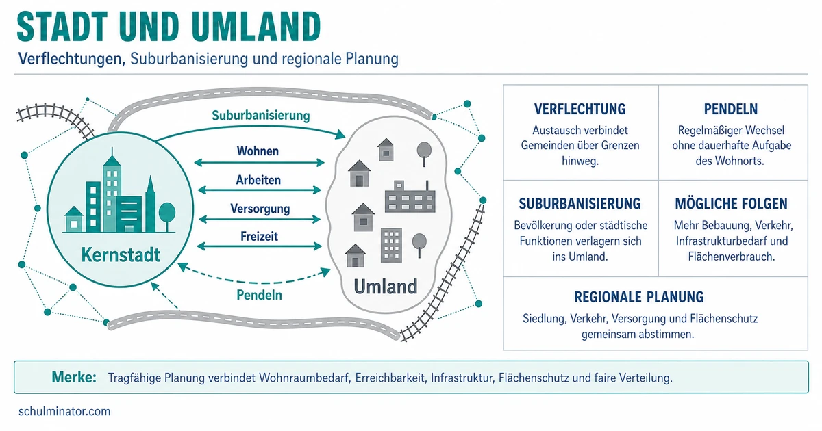Stadt-Umland-Beziehungen einfach erklärt