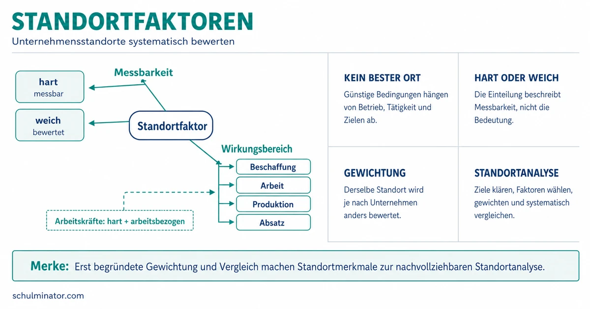 Standortfaktoren: Standorte richtig beurteilen