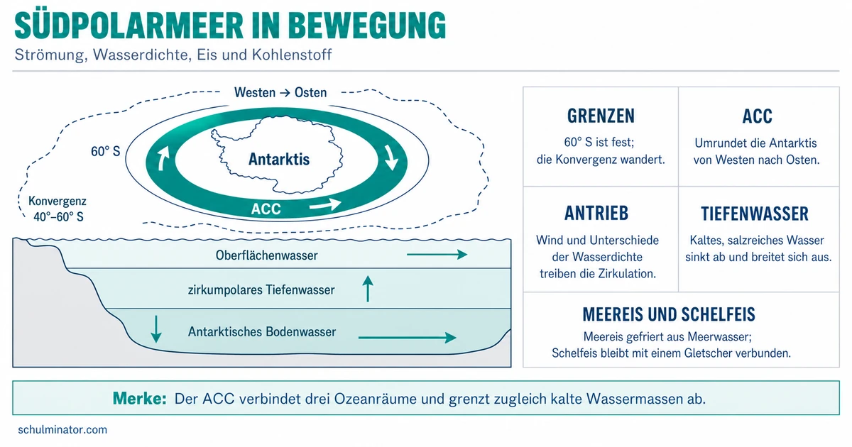 Südpolarmeer: Strömung, Klima und Grenzen