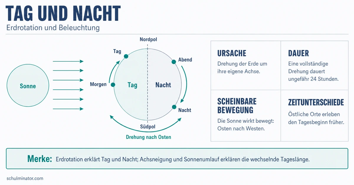 Tag und Nacht: So erklärt die Erdrotation