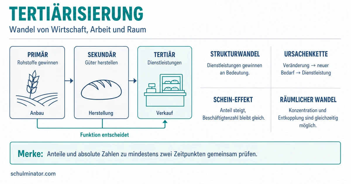 Tertiärisierung einfach erklärt: Ursachen und Folgen