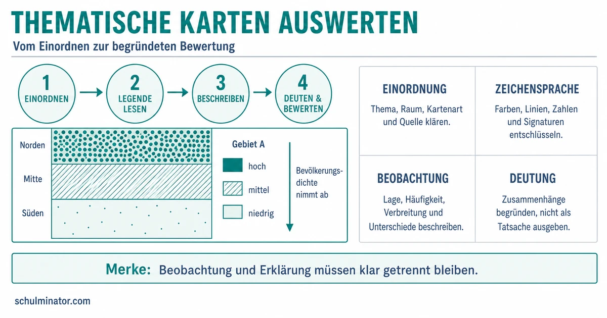 Thematische Karte auswerten: 4 Schritte