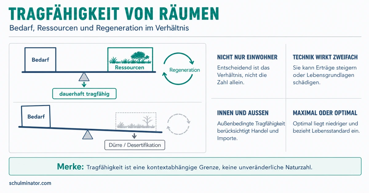 Tragfähigkeit in der Geographie einfach erklärt