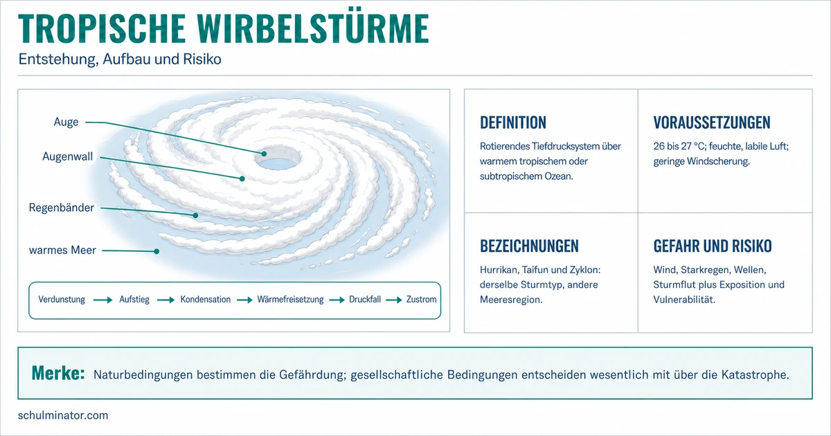 Tropische Wirbelstürme: Entstehung und Risiken