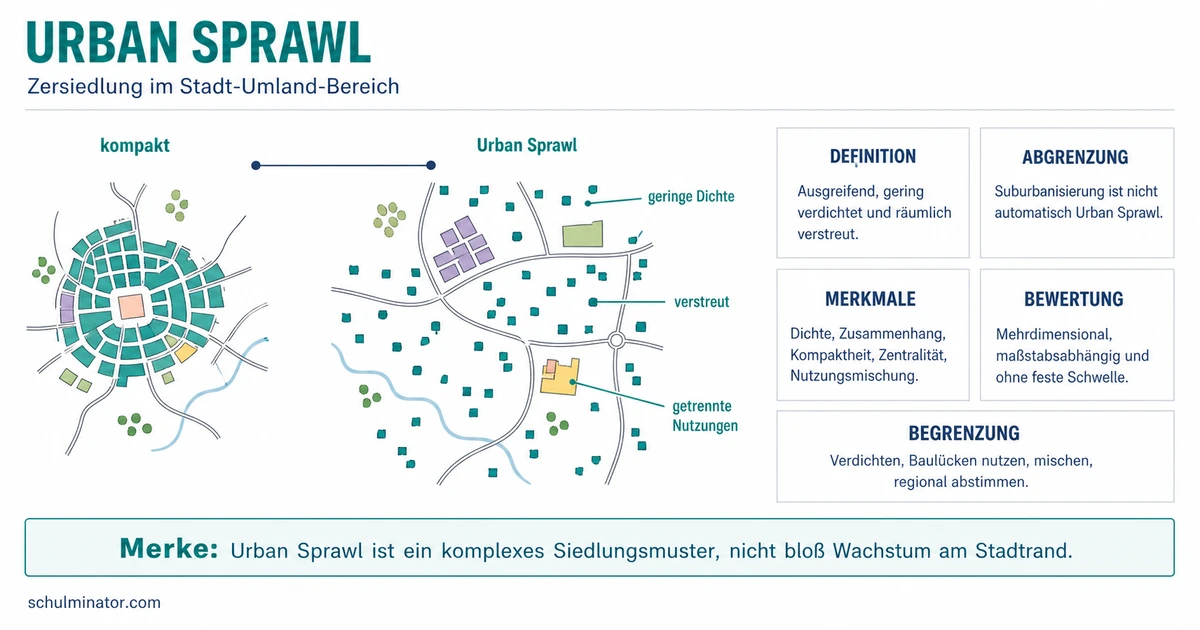 Urban Sprawl: Ursachen, Folgen und Lösungen