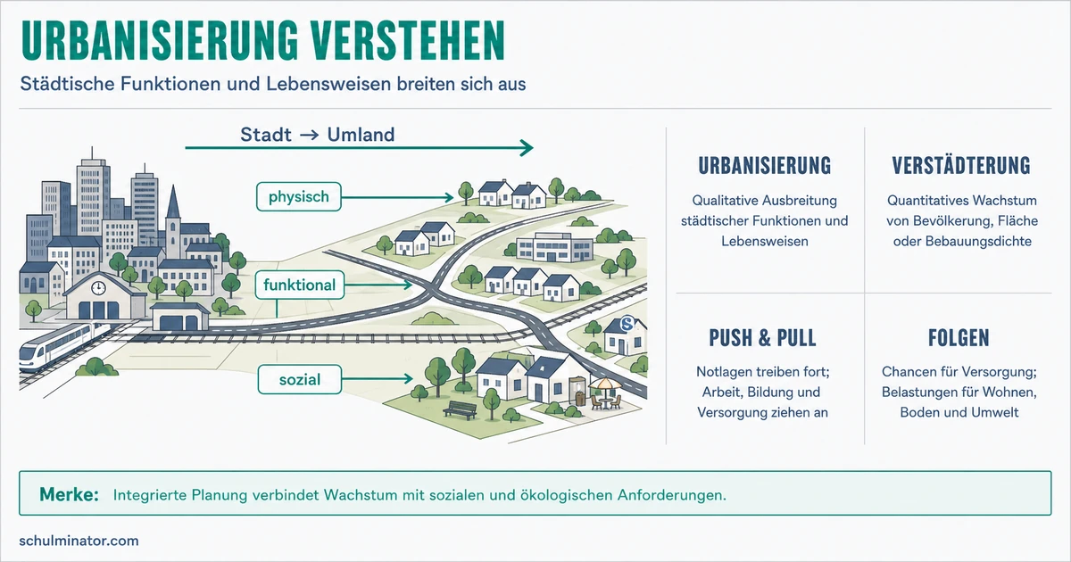 Urbanisierung: Ursachen, Formen und Folgen