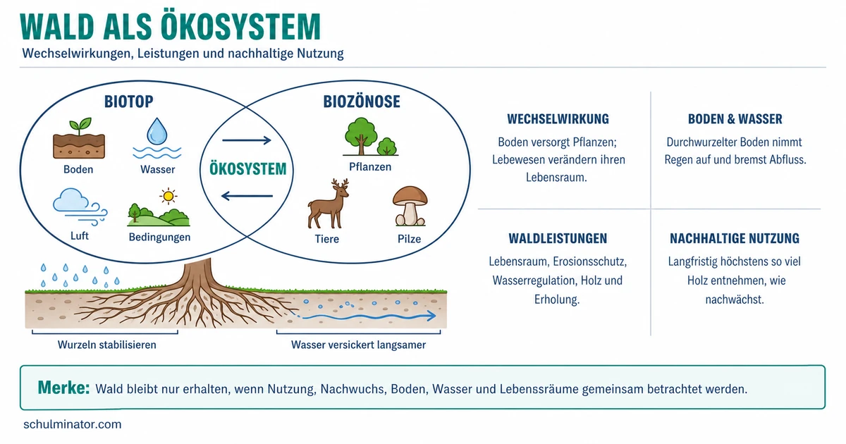 Wald: Ökosystem, Nutzung und Schutz verstehen