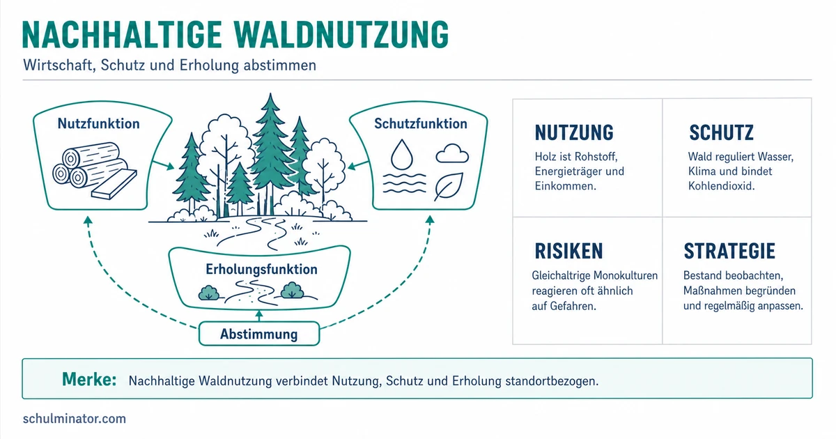 Waldnutzung: Funktionen, Konflikte und Lösungen