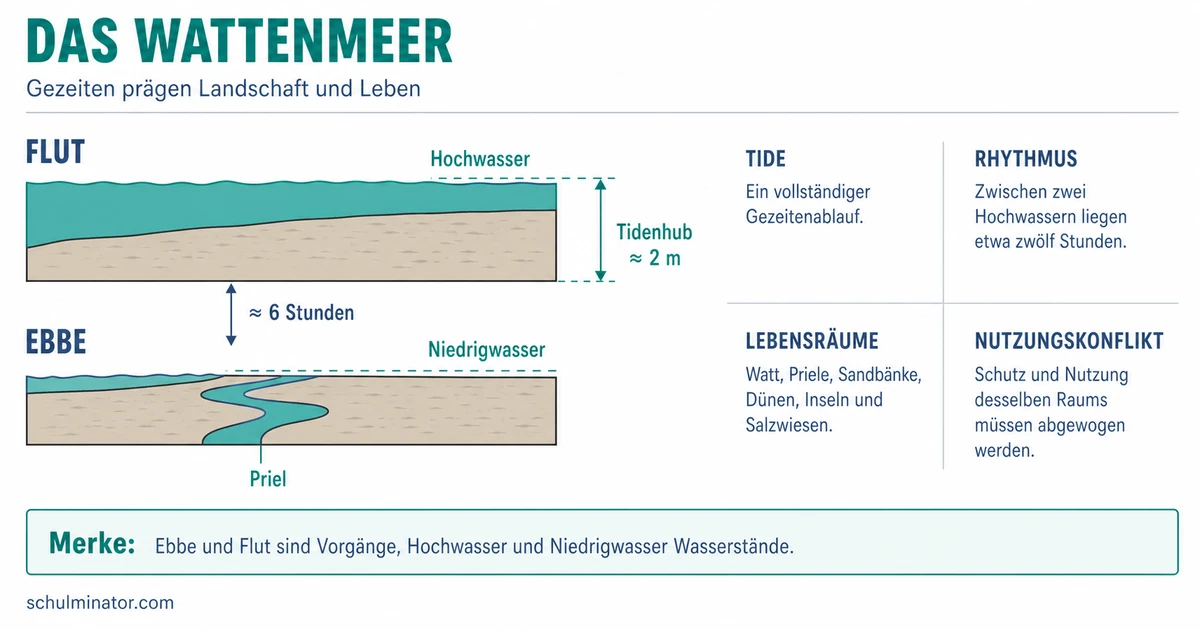 Wattenmeer: Gezeiten, Lebensraum und Schutz