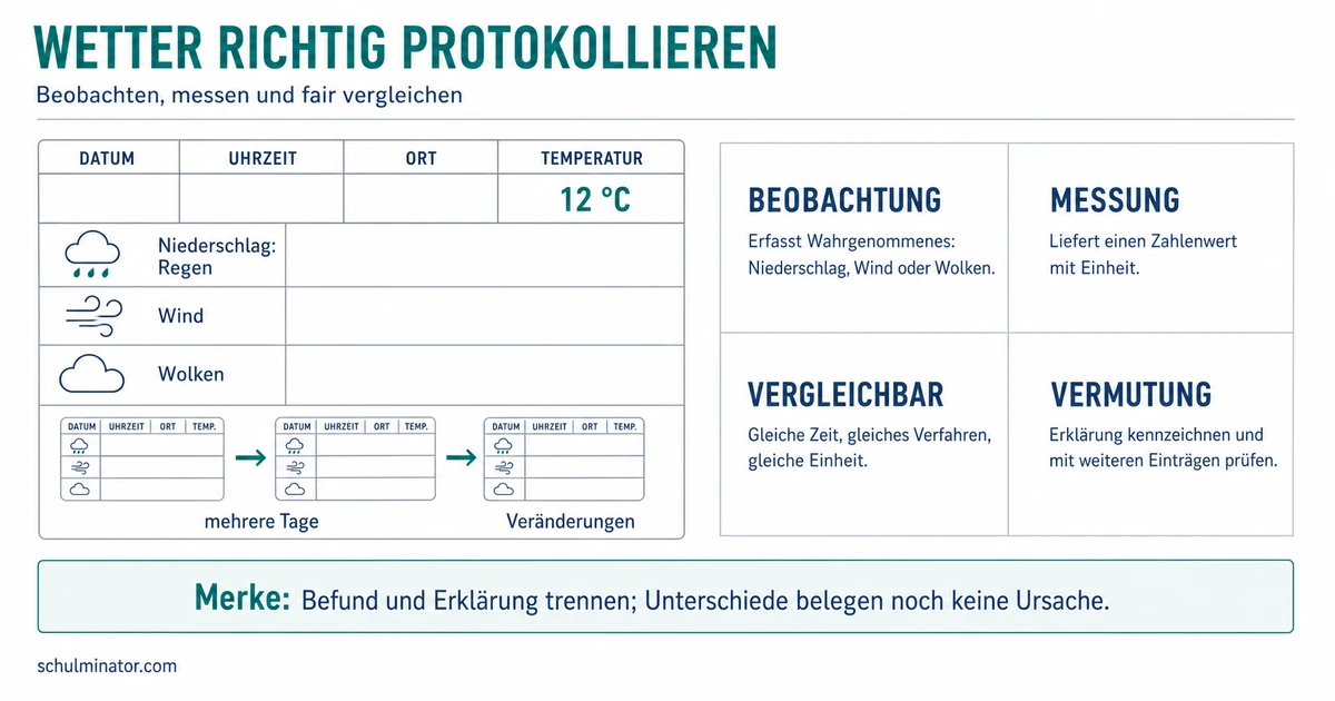 Wetter beobachten: Ein Wetterprotokoll führen