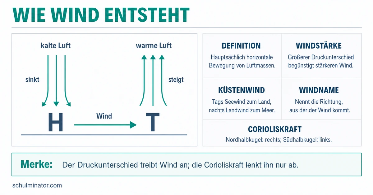 Wind: Entstehung, Richtung und Küstenwinde erklärt